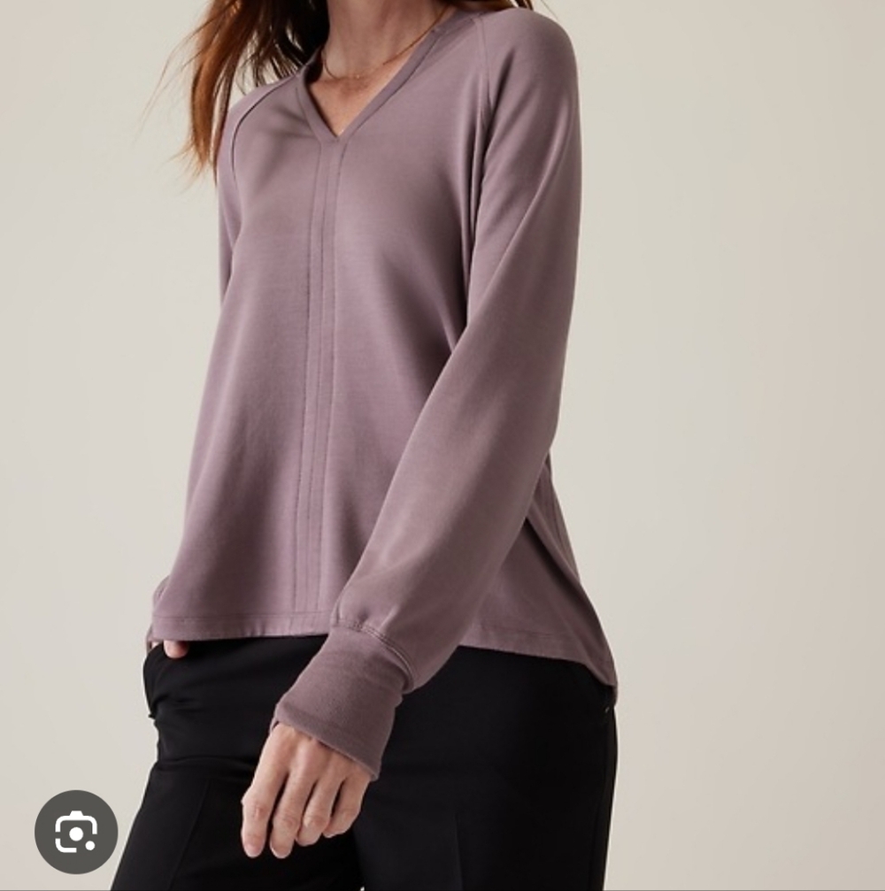 Athleta Rise V-Neck Sweatshirt